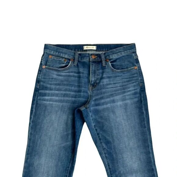 Madewell Women's Medium Wash The Slim Ankle Distressed Hem Boyjean SZ 28 - Picture 3 of 11